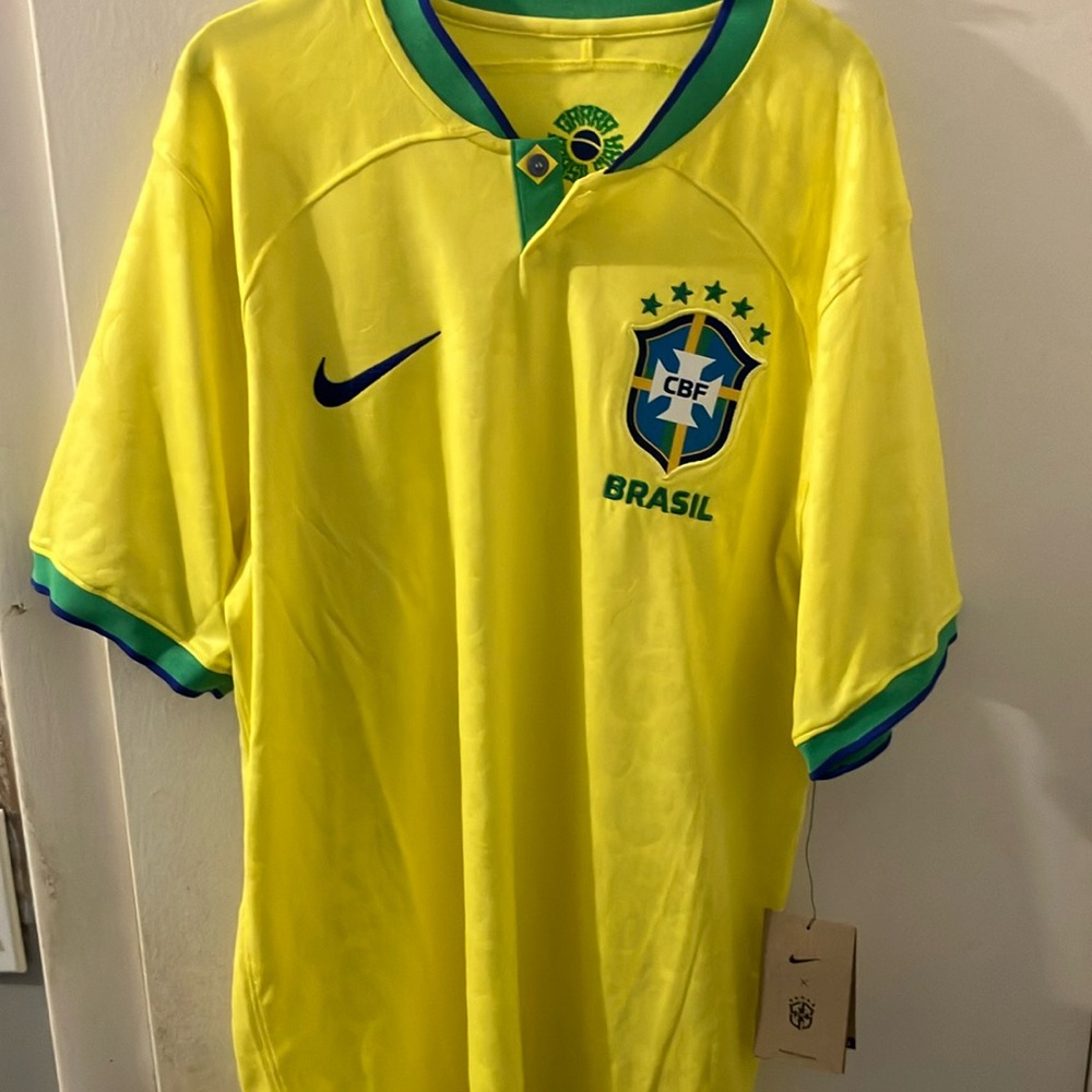 Nike Brazil Soccer Jersey - Yellow and Green